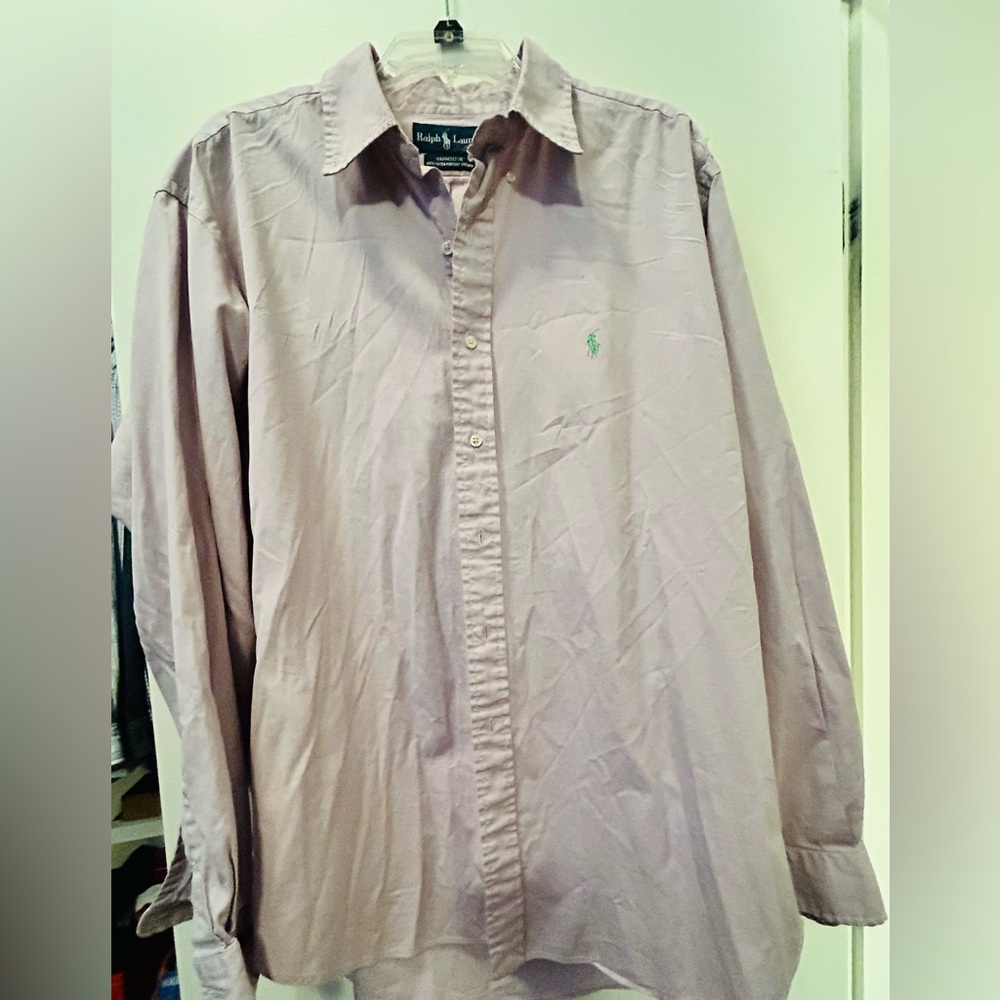Ralph Lauren dress shirt, Lavender, Yarmouth style, size 17.5
